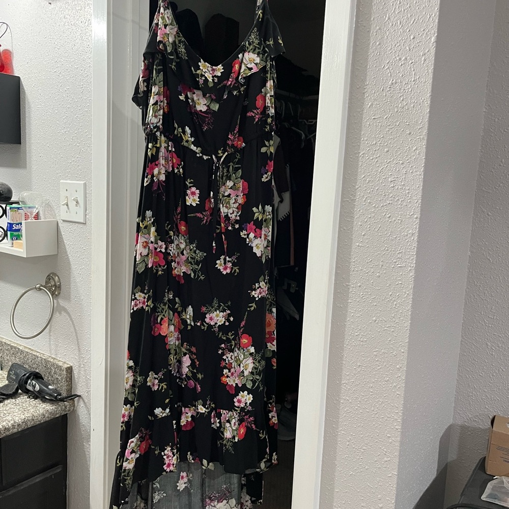 Floral hi lo summer dress